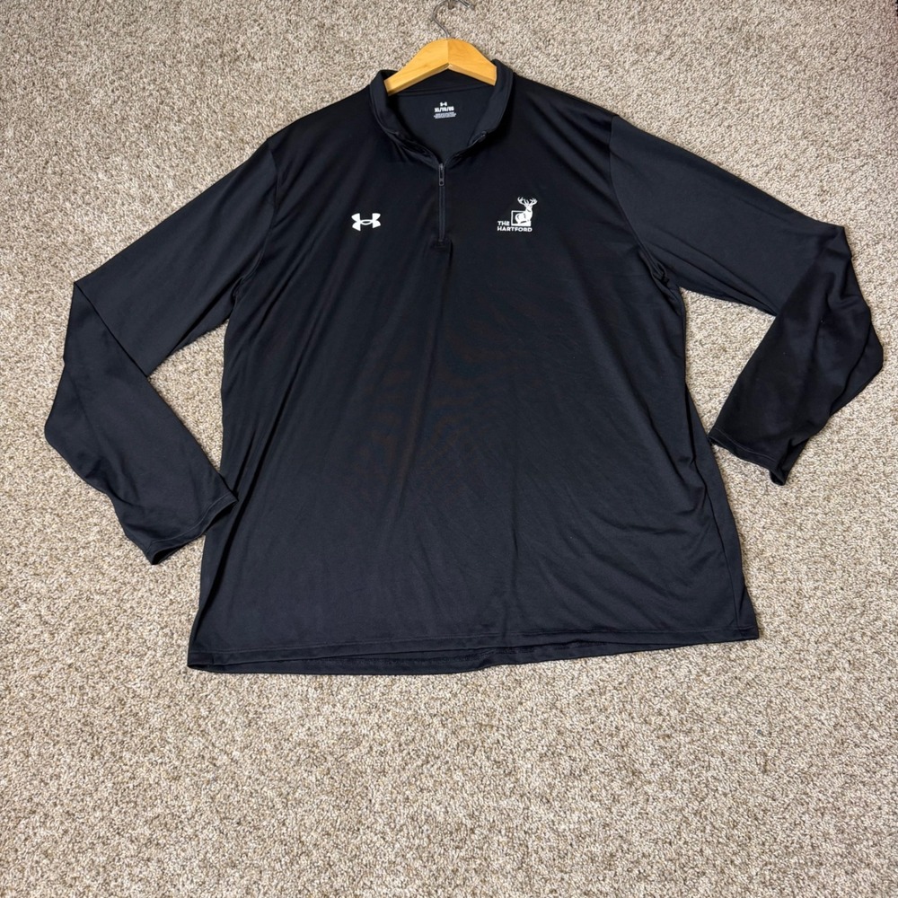 Under Armour Mens XL Black Quarter Zip Pullover The Hartford Corporate jShirt